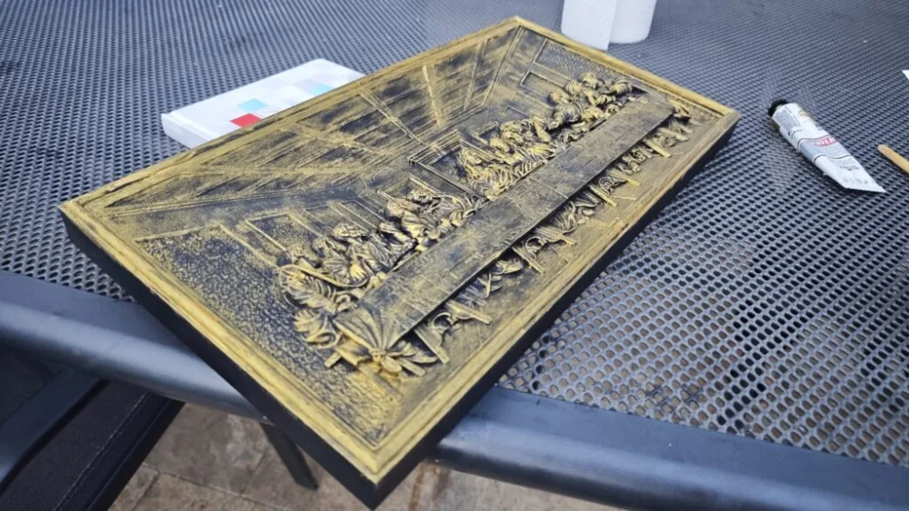 3d printed last supper wall decoration