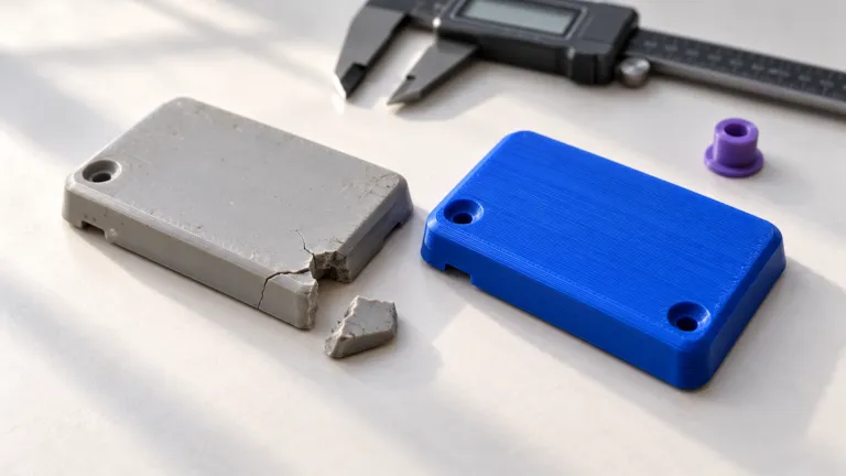 Oštećeni poklopac i 3D tiskana zamjena